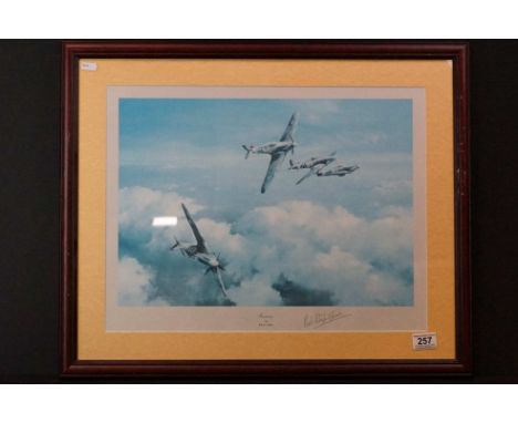 A Framed And Glazed Robert Taylor First Edition Print Entitled "Hurricane" Signed By Wing Commander R.R. Stanford-Tuck DSO, D