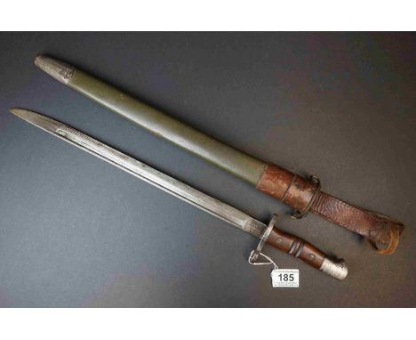 American Remington Pattern 1913 Bayonet, Scabbard And Frog, US Issue. This is a pattern 1913 bayonet as fitted to the British