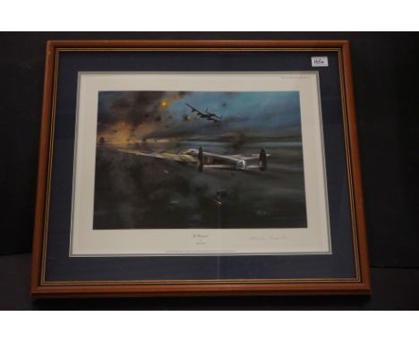 A Framed And Glazed Robert Taylor Print Titled "The Dambusters", Signed By Air Marshall Sir Harold (Mick) Martin, KCB, DSO, D