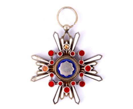 A JAPANESE ORDER OF THE SACRED TREASURE in silver gilt and enamel