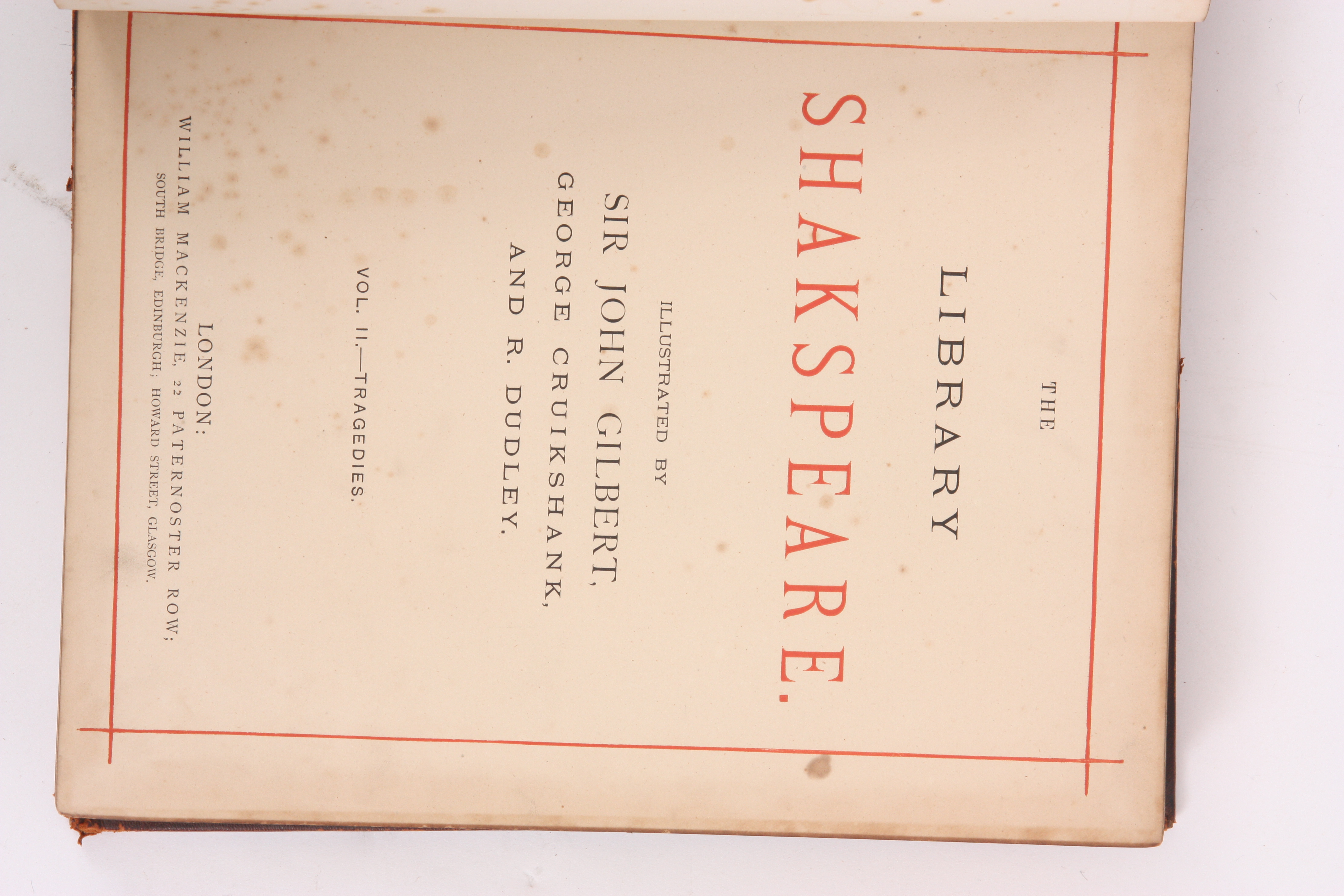 THE LIBRARY OF SHAKESPEARE ILLUSTRATED BY SIR JOHN GILBERT,
