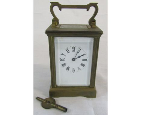 Brass carriage clock (height excluding the handle 11 cm)