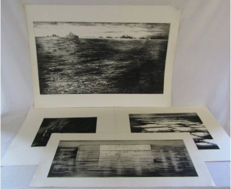 4 Artist Proof etchings by David Smith (1920-1999) (Chelsea School of Art, Official Artist Antarctic Survey) - Tabula Iceberg