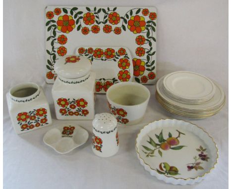 Selection of Taunton Vale kitchen ceramics etc & Royal Worcester dinner plates etc