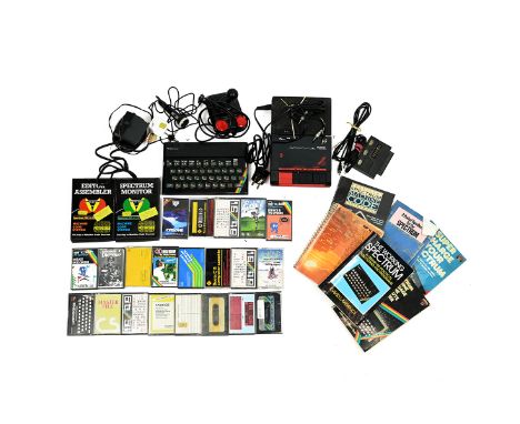 Vintage Computer: Sinclair ZX Spectrum 48k with Accessories. Also box of Computer games &amp; programs for Spectrum. Some ori