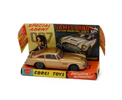 Vintage Boxed Corgi Toys- James Bond Aston Martin DB5 #261 c1965. Paperwork present in base of box.&nbsp;