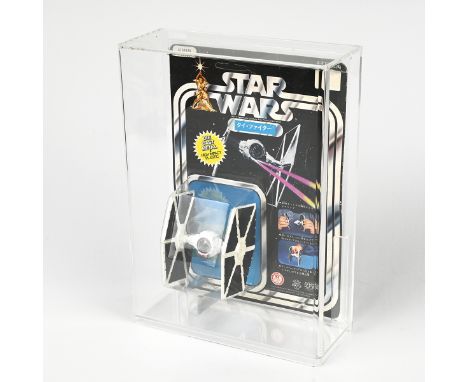 Vintage Star Wars - Japanese Sealed Carded Tie Fighter c1977 in Acrylic box.&nbsp;