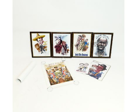 Signed Only Fools &amp; Horses Cartoon portraits. signed by the relevant cast member (4 framed, 3 unframed) plus extra limite