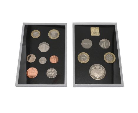 2022 Royal Mint 13-coin UK proof annual set in the original presentation packaging with a numbered COA. Includes (1) 2022 Pla