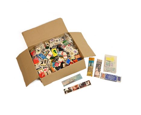 Large box of vintage matchboxes and books dating to the 1970s-80s. Most appear unused.&nbsp;