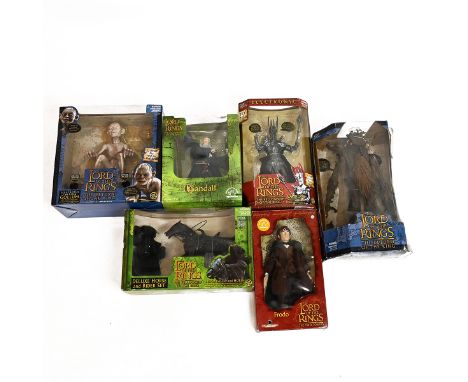 Group of Lord of the Rings Action Toy Figures by Toy Biz &amp; New Line Productions. 1x The Two Towers, 3x The Fellowship of 