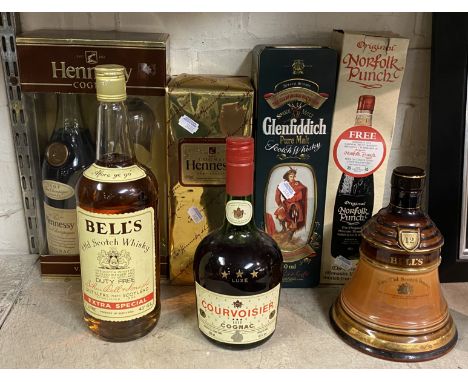 COGNAC WITH A BOTTLE OF NORFOLK PUNCH &amp; OTHERS 