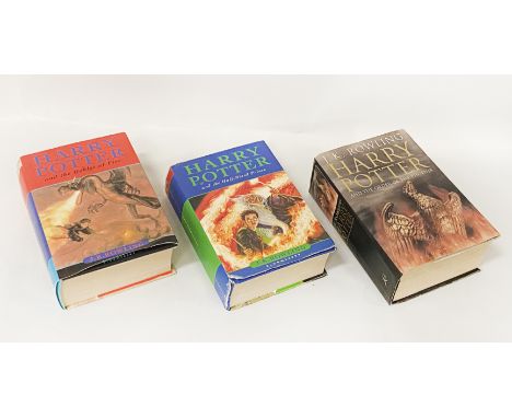 3 HARRY POTTER HARDBACKS - 1ST EDITIONS