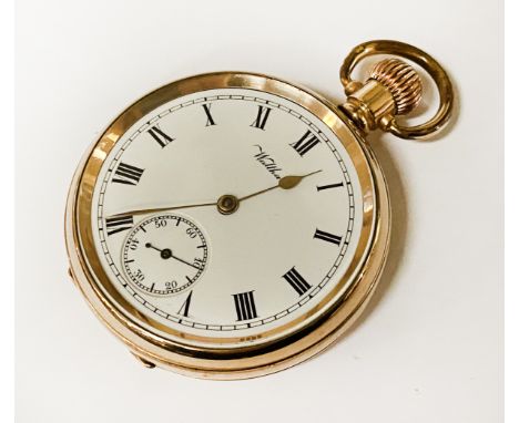 WALTHAM GOLD PLATED POCKET WATCH -WORKING