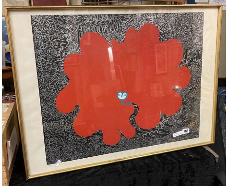 WALTER WHALL BATTISS LITHOGRAPH 56.5CMS (H) X 76CMS (W) INNER FRAME APPROX