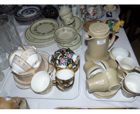 A Royal Doulton "Harvest Garland" part dinner and tea service, 26 pieces approx; a Royal Doulton "Sovereign" service, 20 piec