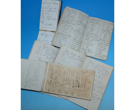 William Malkin (Edge Malkin & Co tile manufacturers):  a collection of 5 manuscript notebooks containing glaze and enamel col