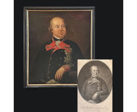 Portrait des Kurfürsten Maximilian IV. Joseph von Bayern, ab 1806 König Maximilian I. Joseph von Bayern. Im blauen Uniformroc
