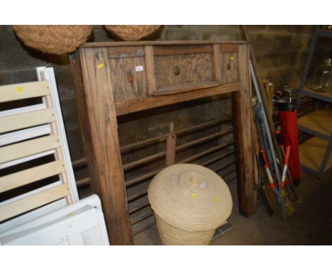 An oak fire surround