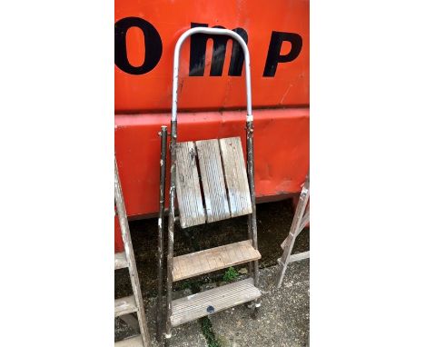 Wood and metal Step Ladder ( sold as collectors/ display item)