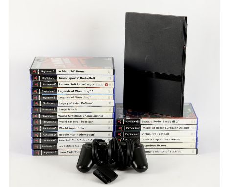 PlayStation 2 (PS2) Slim Console [Black] (PAL) with games [20] and DualShock 2 Controller [Black] Games include: Medal of Hon