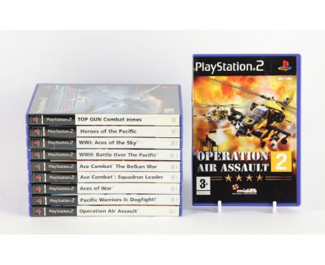 PlayStation 2 (PS2) Aerial Combat bundle (PAL) [10] Includes: Operation Air Assault, Operation Air Assault 2, Top Gun Combat 