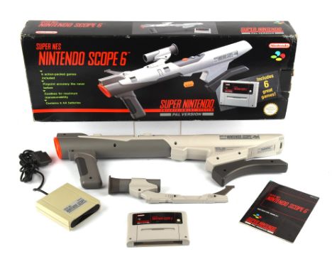 Super Nintendo (SNES) Nintendo Scope 6 boxed peripheral (PAL) w/Nintendo Scope 6 cartridge Item is complete, boxed and in gre