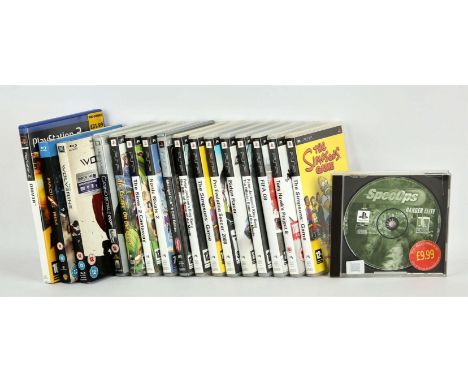 A large assortment of Sony games and films Includes: 12 PSP games, 1 Casino Royale UMD Video for PSP, Driv3r [box only], Spec