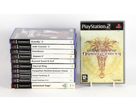PlayStation 2 (PS2) Fantasy bundle (PAL) [11] Includes: Breath of Fire Dragon Quarter, Final Fantasy X (w/Bonus DVD Disc), Fi