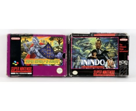 Super Nintendo (SNES) Fantasy/Adventure bundle Includes: Super Ghouls 'N Ghosts (PAL) and Inindo Way of the Ninja (NTSC) Ghou