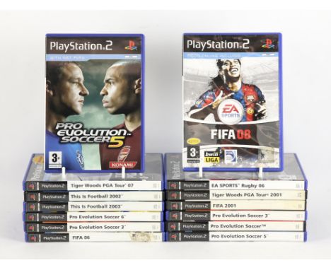 PlayStation 2 (PS2) Sports bundle (PAL) [14] Includes: FIFA 06, Pro Evo Soccer, Pro Evo Soccer 3 (x2), Pro Evo Soccer 5 (2), 