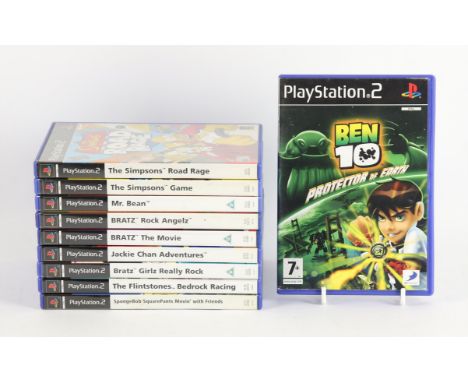 PlayStation 2 (PS2) Animated TV Show Tie-in bundle (PAL) [10] Includes: Flintstones, Spongebob Squarepants, Ben 10, Mr. Bean,