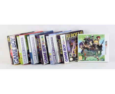 Nintendo handheld gaming 'Box Only' bundle Game Boy Advance (GBA) boxes include: Shining Soul, Phalanx and Alex Ferguson's Pl