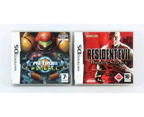 Nintendo DS Sci-Fi/Horror Spin-off bundle (PAL) Includes: Resident Evil: Deadly Silence and Metroid Prime Pinball (w/Rumble P