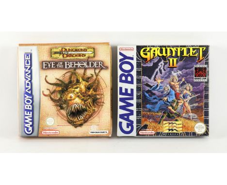 Nintendo Game Boy Fantasy bundle (PAL) Includes: Gauntlet II (Game Boy) and Eye of the Beholder (Game Boy Advance) Games are 