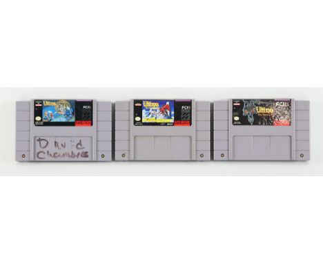 Super Nintendo (SNES) Ultima Loose Cart bundle (NTSC) Includes: Ultima: Runes of Virtue II, Ultima: The Black Gate and Ultima