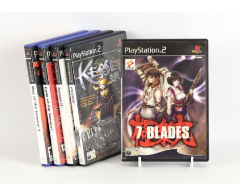 PlayStation 2 (PS2) Swordplay bundle (PAL) [5] Includes: 7 Blades, Code of the Samurai, Way of the Samurai 2, Kessen and Kess