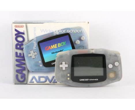 Nintendo Game Boy Advance (GBA) boxed system [Glacier] Item is complete, boxed and in fair condition There is a rip on the re