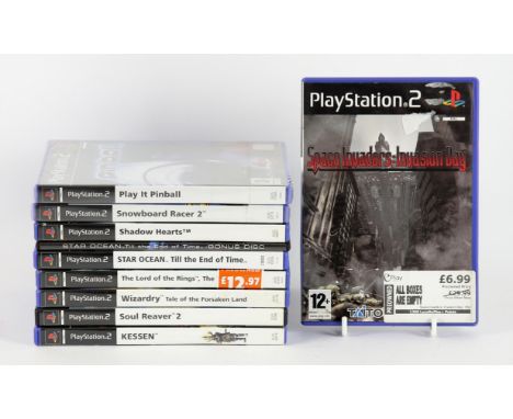 PlayStation 2 (PS2) Variety bundle (PAL) Includes: Shadow Hearts, Snowboard Racer 2 (sealed), Play It Pinball (sealed), Soul 