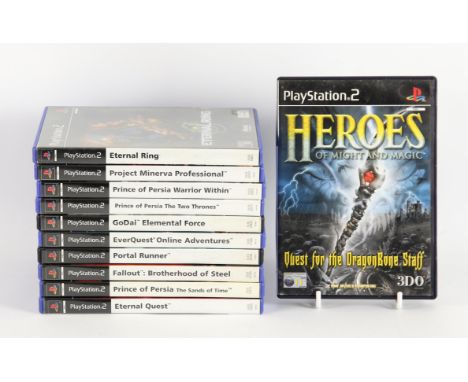 PlayStation 2 (PS2) Fantasy Adventure bundle (PAL) [11] Includes: Portal Runner, Fallout: Brotherhood of Steel, Heroes of Mig
