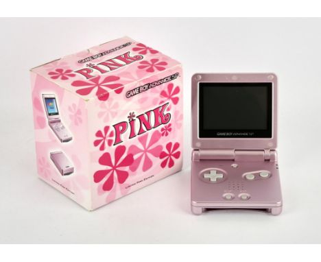 Nintendo Game Boy Advance SP [Limited Pink Edition] (PAL) Item is complete, boxed and in good condition 