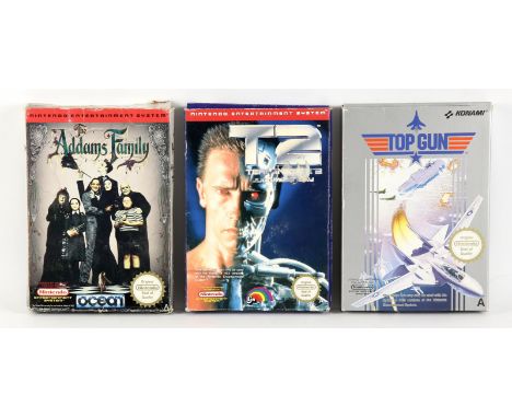 Nintendo Entertainment System (NES) Movie Tie-in bundle (PAL) Includes: Top Gun, Terminator 2: Judgement Day and The Addams F