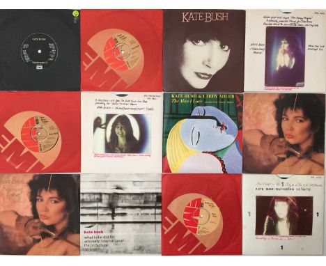 KATE BUSH - 7" COLLECTION (INC PROMOS/ DEMOS). A super collection of around 65 Kate Bush 7" singles, including some promos/ d