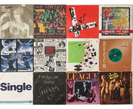 POST PUNK/ NEW WAVE - 7" COLLECTION. A quality collection of 60 7" singles. Artists/ titles include The Freeze - Celebration,