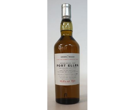 PORT ELLEN 7TH RELEASE
Bottled in 2007 as the annual release of Port Ellen Single Malt Scotch Whisky.  Aged 28 years.  53.8% 