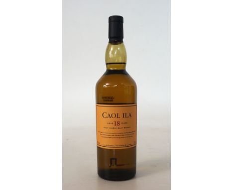 CAOL ILA 18YO 20CL
A rare small bottle of Caol Ila Single Malt Scotch Whisky bottled at 18 years of age.  20cl.  43% abv.  Le
