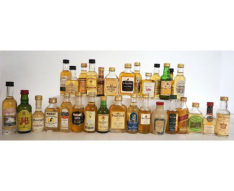 A SELECTION OF MINIATURES
A collection of Single Malt, Blended Scotch, Irish Whiskey & Liqueurs, including:  LINKWOOD - G&M (