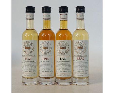 SMWS - IN CELEBRATION OF THE WHISKY SHOW LONDON 2012
A boxed collection of 4 Single Malt & Single Grain Scotch Whisky includi