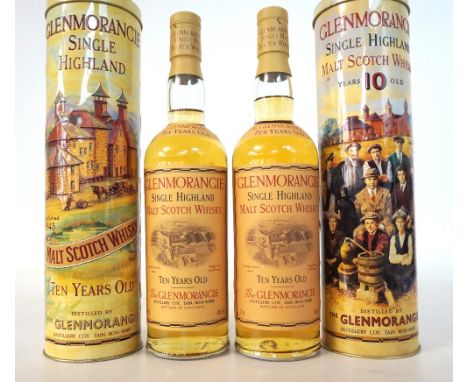 2 GLENMORANGIE 10YO
Glenmorangie 10 year old single malt scotch whisky used to be presented in lovely embossed tins like thes