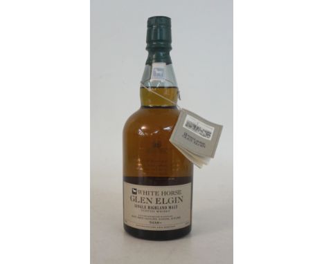 GLEN ELGIN - WHITE HORSE
1 bottle.  Glen Egin Single Malt Scotch Whisky.  750ml.  43% abv.  OB.  Bottled by White Horse Disti